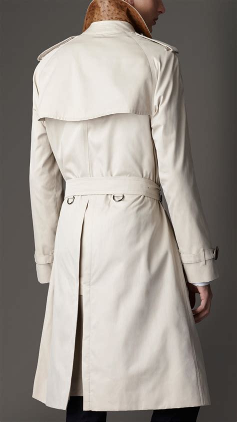 kurzmantel burberry herren form 2k 2800|Long Cotton and Leather Trench Coat in Bramble .